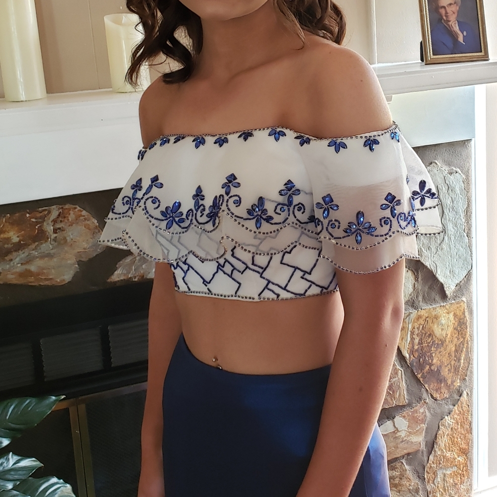 2 piece prom dress